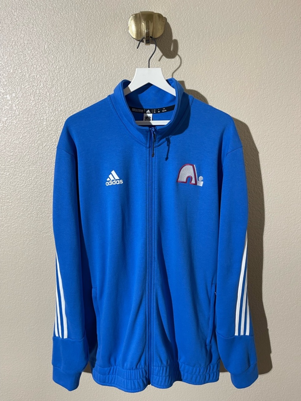 adidas Quebec Nordiques Blue Team Classics Full-Zip Track Jacket